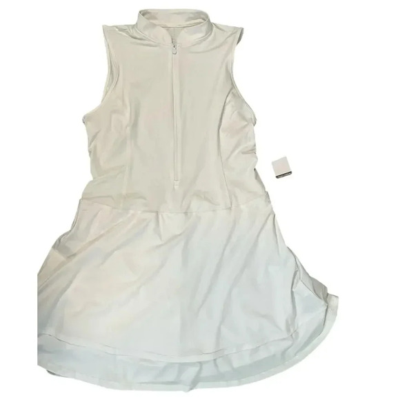 Apana Golf/Tennis Dress NWT White Scort With Pockets Zip Down at Chest Size XL - Picture 11 of 16